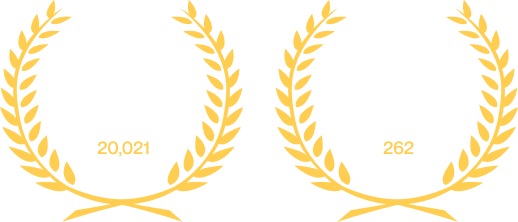 Most number of visitors 20,021 and most number of exhibitors 262